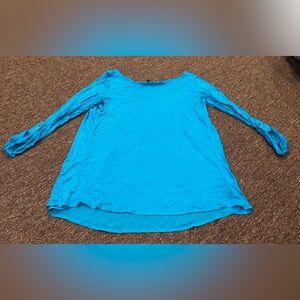 Express Turquoise women's Dress Shirt Top button down Blouse Sz M